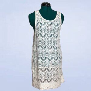 Ripcurl White Crochet Swimsuit Coverup Dress - Size Medium